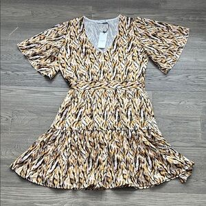 Axara Paris | Colourful splat printed flowy dress / New with tags Size M